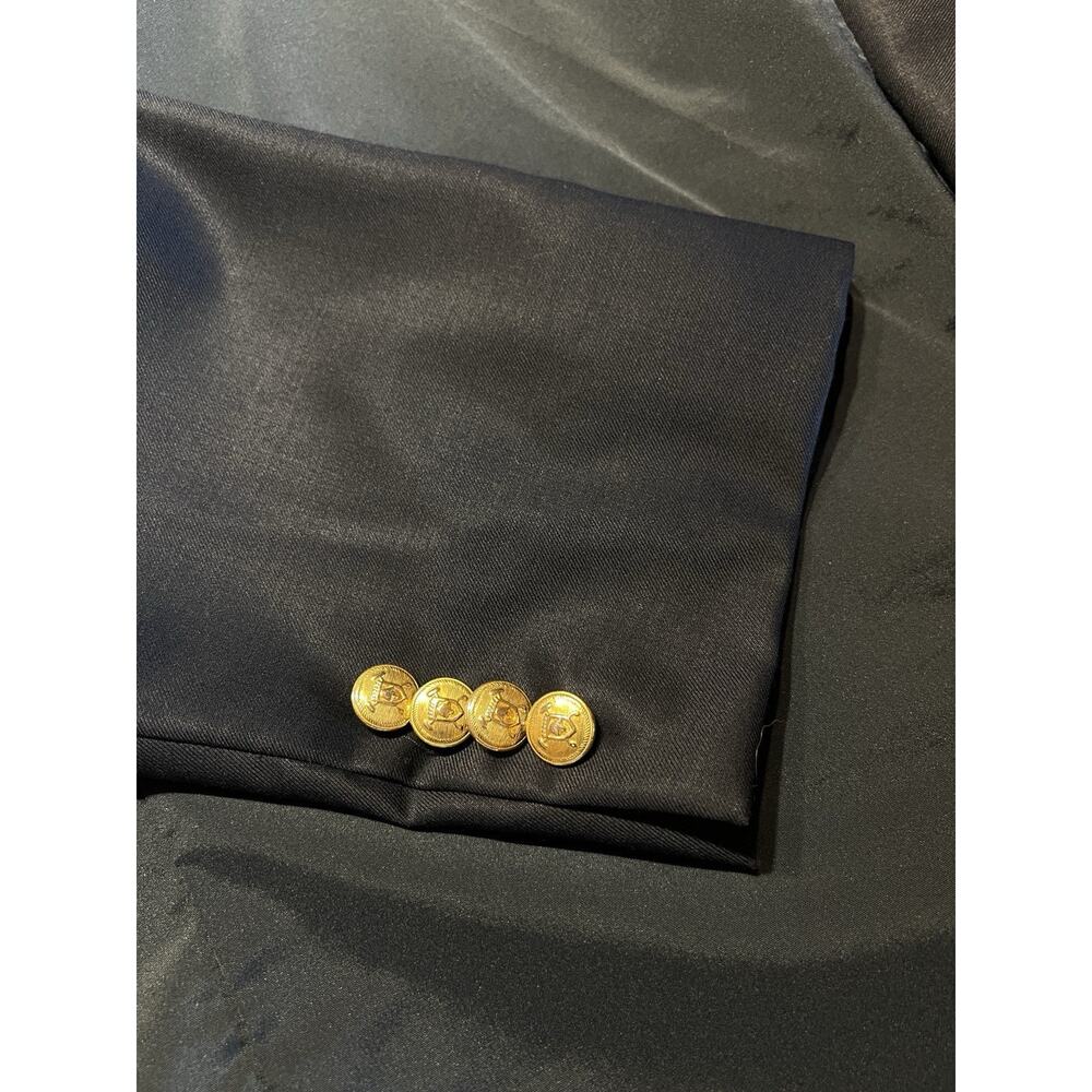 Ralph Lauren LRL 44L Midnight Navy Blue Gold Tone Buttons Blazer Sport Coat - Picture 9 of 15